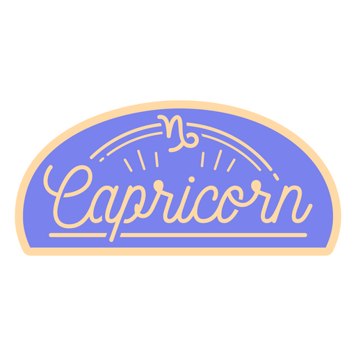 Distintivo de citação de signo de Capricórnio Desenho PNG