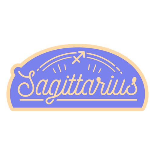 Distintivo de citação de signo de sagitário Desenho PNG