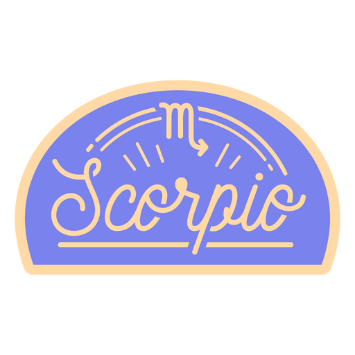 Distintivo de citação de escorpião do signo do zodíaco