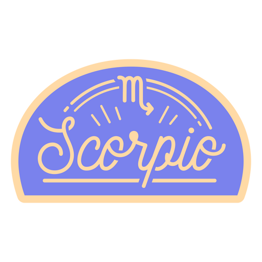 Distintivo de citação de escorpião do signo do zodíaco Desenho PNG