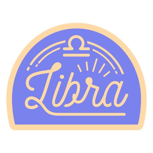 Distintivo de citação de libra do signo do zodíaco Desenho PNG