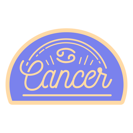 Insignia de cita de cáncer de signo zodiacal Diseño PNG