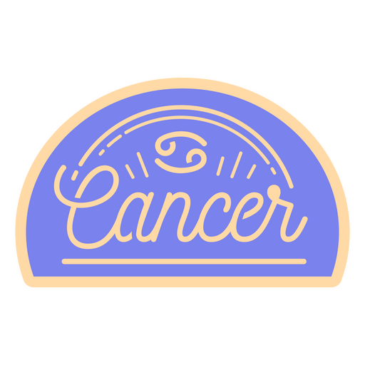 Zodiac sign cancer quote badge PNG Design