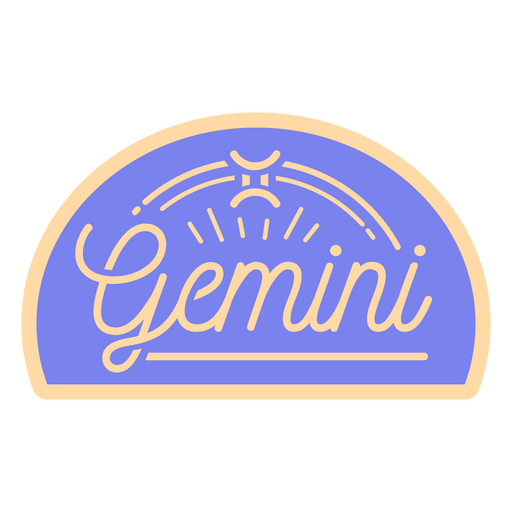 Insignia de cita de géminis de signo zodiacal Diseño PNG