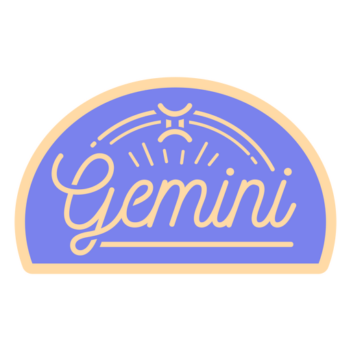 Zodiac sign gemini quote badge PNG Design