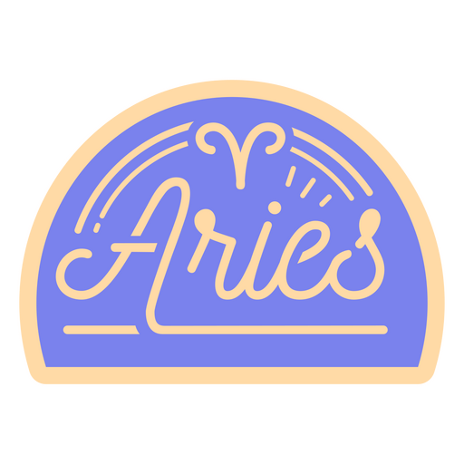 Zodiac sign aries quote badge PNG Design