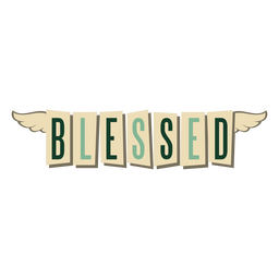Blessed 50s Word PNG Design