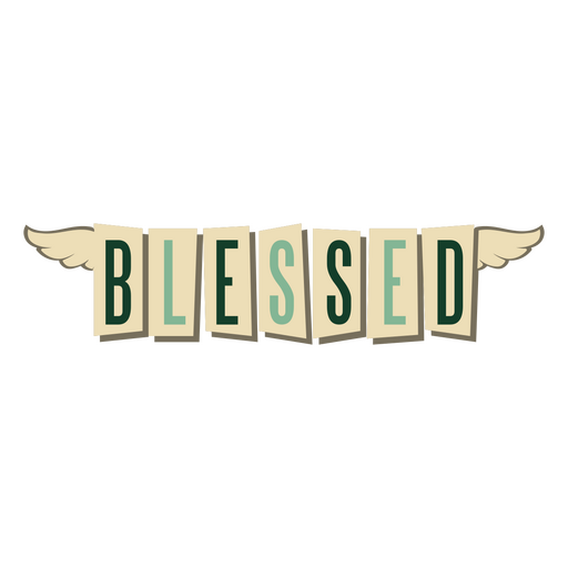 Blessed 50s Word PNG Design