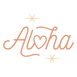 Palavra Aloha Vintage dos anos 50