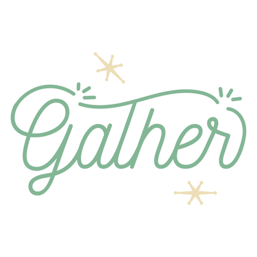 Gather Vintage 50s Word PNG Design