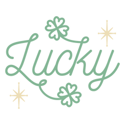 Lucky Vintage 50s Word Transparent PNG
