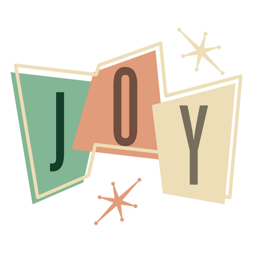 Joy Vintage 50s Word PNG Design