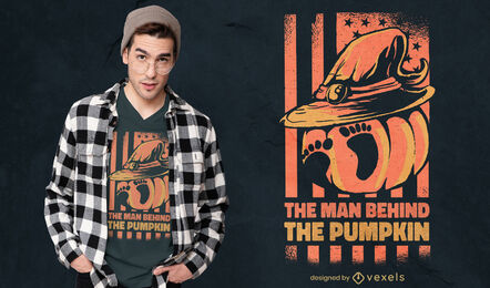 Pumpkin footprints t-shirt design