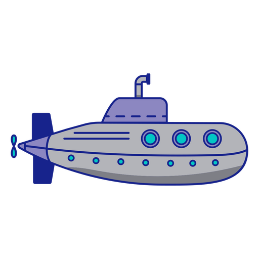 Sea submarine navy transport PNG Design