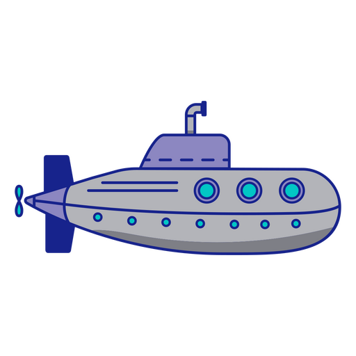 Transporte marítimo submarino Desenho PNG