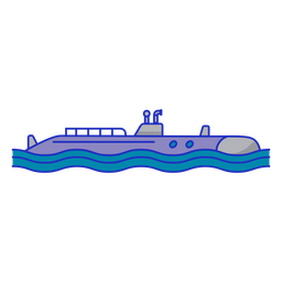 Traçado de cores de navegação de submarino