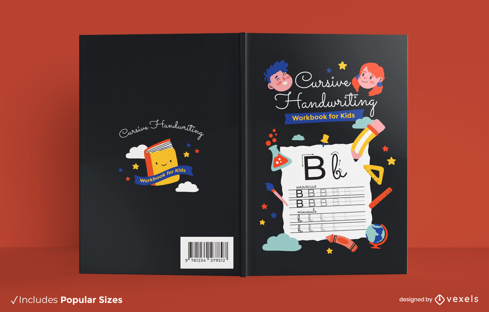 Handwriting children book cover design