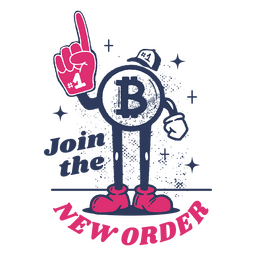 Bitcoin new order quote badge PNG Design