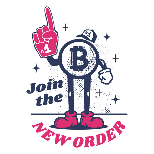 Bitcoin New Order Quote-Abzeichen PNG-Design