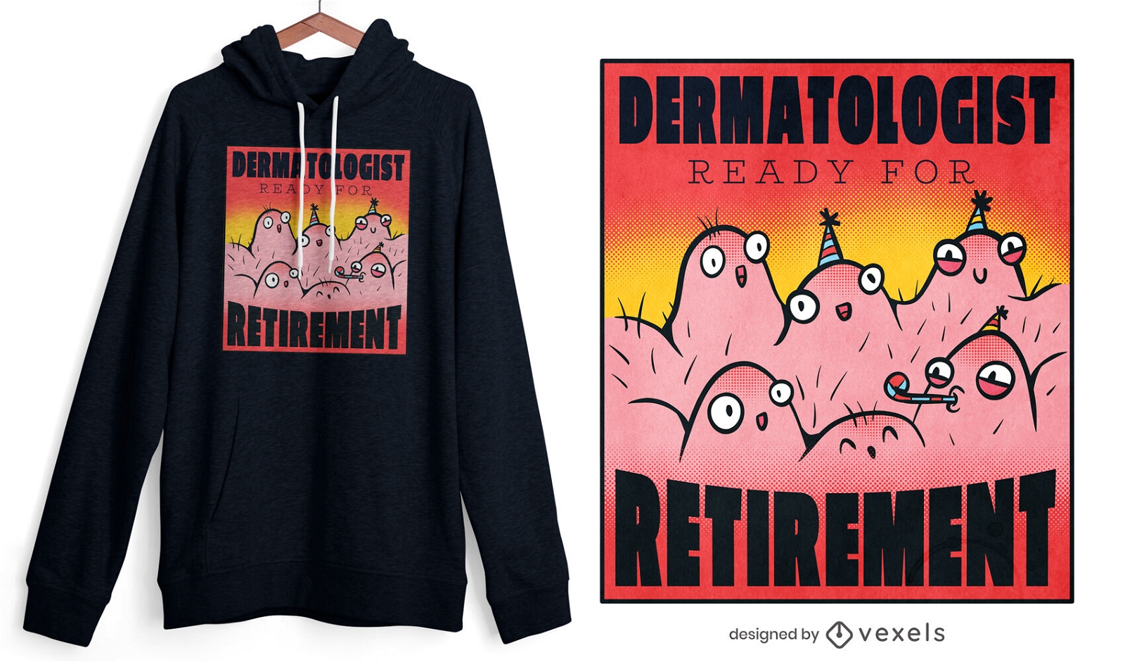 Dermatologe bereit f?r das T-Shirt-Design f?r den Ruhestand