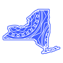 Estados del mandala de nueva york Diseño PNG