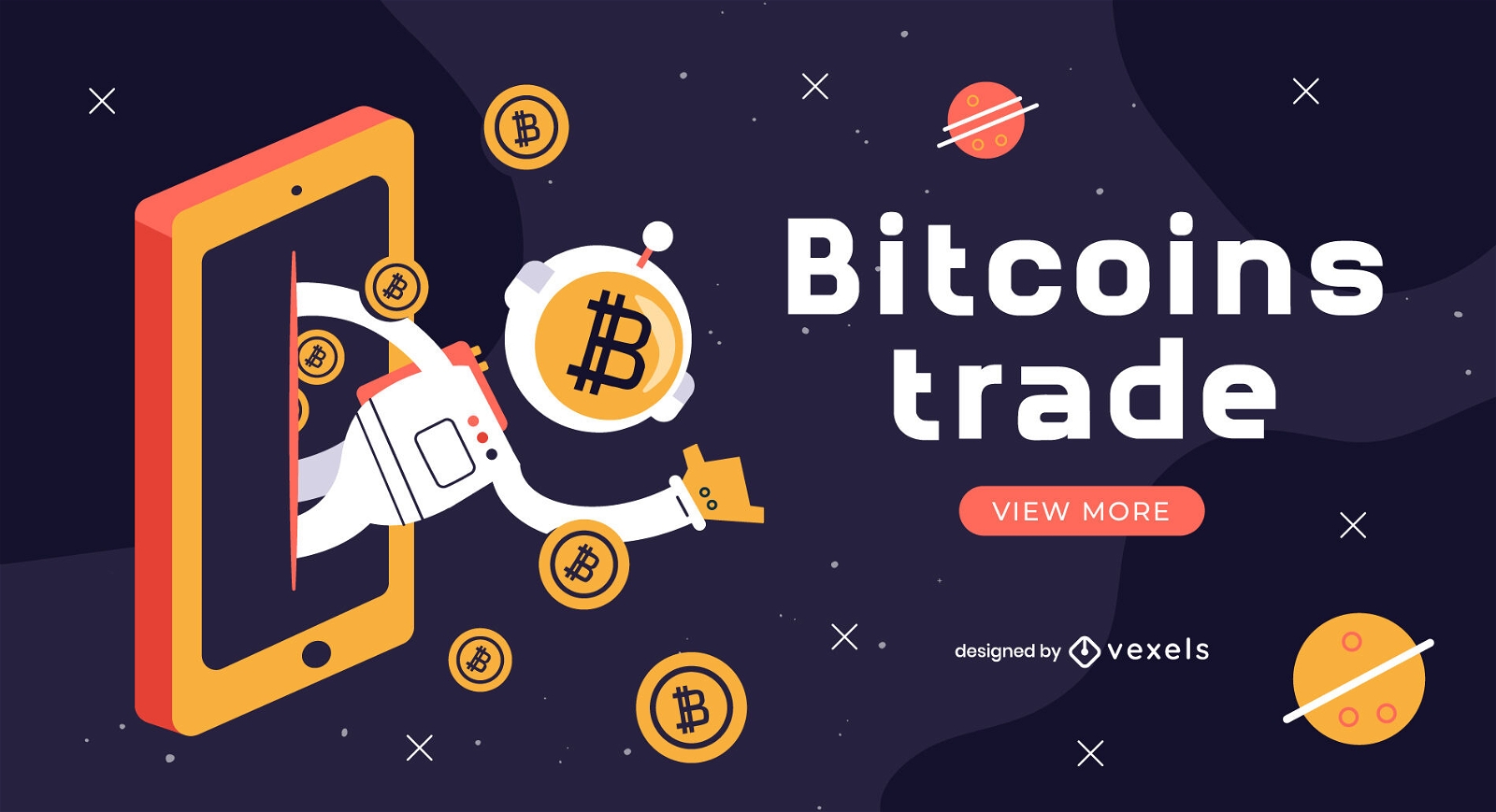 Cryptocurrency astronaut space slider