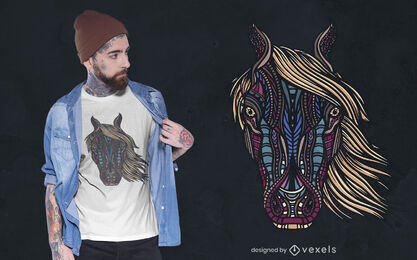 Tribal horse t-shirt design