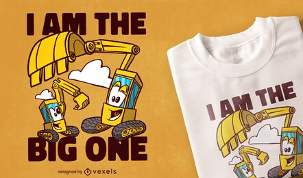 Big brother excavator t-shirt design