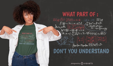 Diseño de camiseta de ecuación compleja.