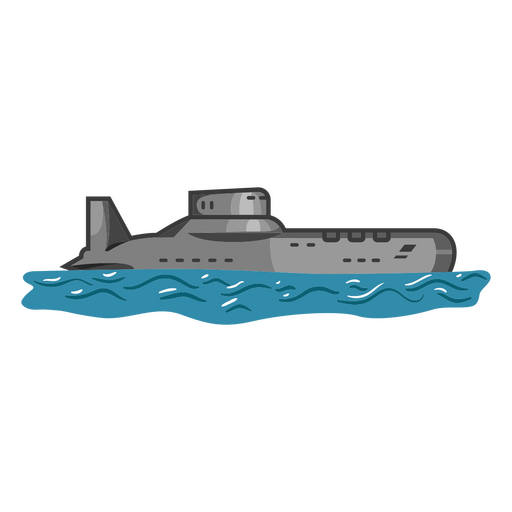 Metal submarine sea navy transport PNG Design