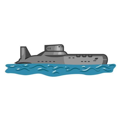 Transporte marítimo submarino de metal Desenho PNG