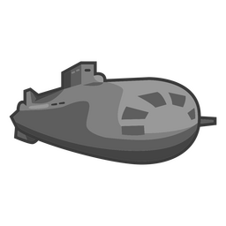 Metal submarine navy transport PNG Design