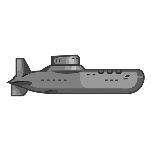 Transporte marítimo submarino de metal Desenho PNG