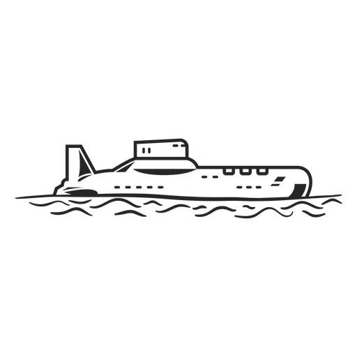 Transporte de agua de la marina de barco submarino de metal Diseño PNG