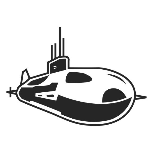Metal submarine sea water transport PNG Design