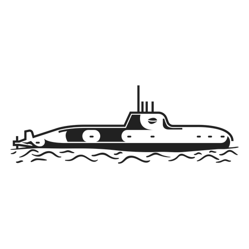 Transporte de agua de la marina de submarinos de metal Diseño PNG