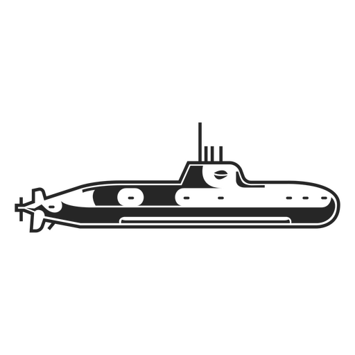 Transporte de barcos submarinos de metal Diseño PNG