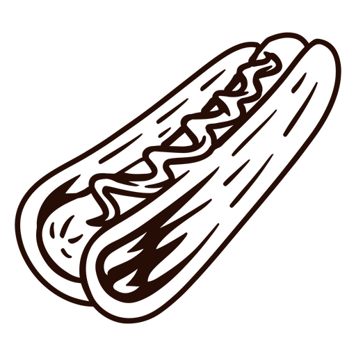Hot dog filled stroke PNG Design