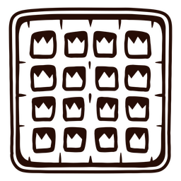 Waffles filled stroke PNG Design