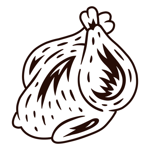 Chicken filled stroke contrast PNG Design