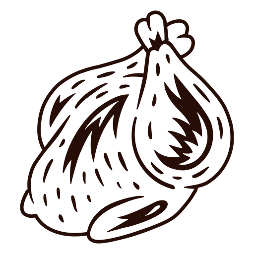 Hähnchen gefüllter Strichkontrast PNG-Design