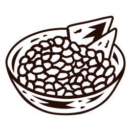 Bohnen gefüllter Schlaganfall PNG-Design