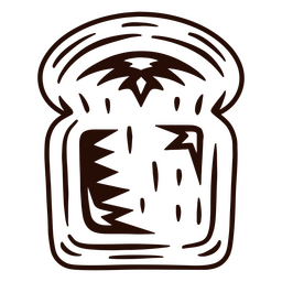 Traço recheado de torradas Desenho PNG