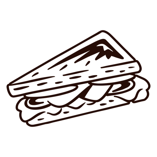 Sándwich de alto contraste Diseño PNG