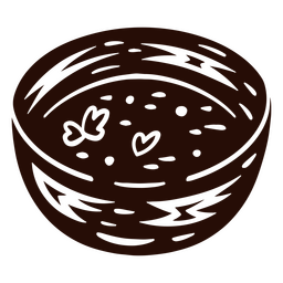 Comida de línea de sopa de alimentos Diseño PNG