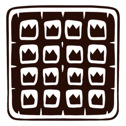 Food waffle line meal PNG Design