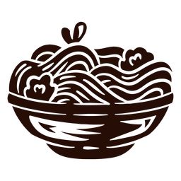 Ramen-Silhouette PNG-Design