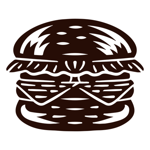 Food burger line meal PNG Design