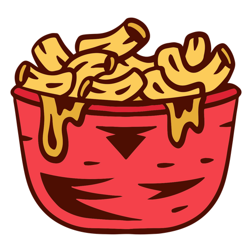 comida macarrones con queso Diseño PNG