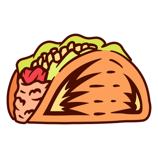 Refeição de taco de comida Desenho PNG